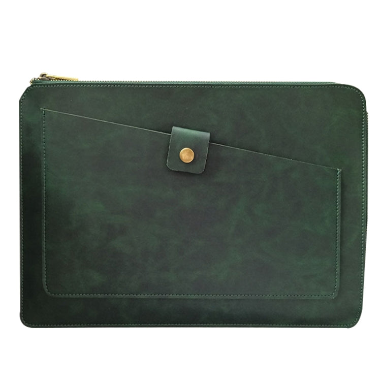 Universal Genuine Leather Business Laptop Tablet Zipper Bag For 13.3 inch and Below My Store