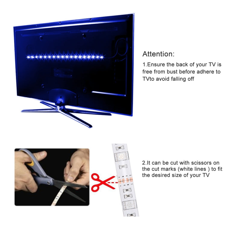 60 LEDs SMD 5050 with 50cm USB Interface Cable & 17 Keys Remote Control, DC 5V My Store