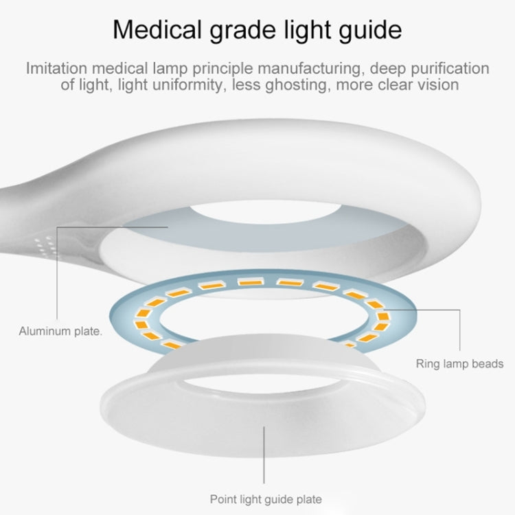 28 LEDs Flexible Goose Neck Hollow Ring Design Eye Protection Light with Clip & Small Night Light Function My Store