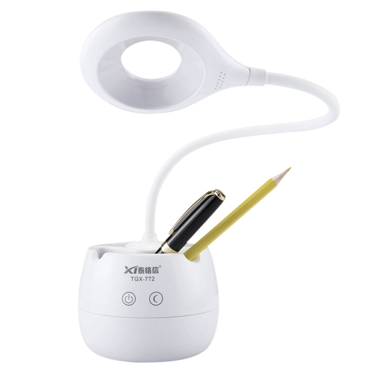 28 LEDs Flexible Goose Neck Hollow Ring Design Eye Protection Light with Pen Holder / Small Night Light Function My Store