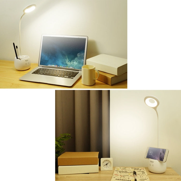 28 LEDs Flexible Goose Neck Hollow Ring Design Eye Protection Light with Pen Holder / Small Night Light Function My Store