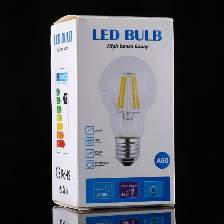 A60 E27 4W 4 LEDs 450 LM Retro Dimming LED Filament Light Bulb Energy Saving Light, AC 220V My Store