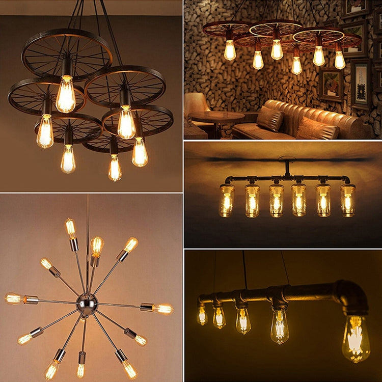 ST64 E27 4W 4 LEDs 600 LM 3000K Retro Dimming LED Filament Light Bulb Energy Saving Light, AC 220V My Store