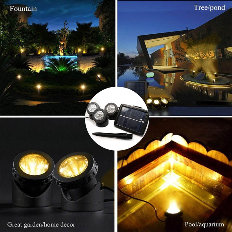 Single Head LED Outdoor Waterproof Solar Underwater Spotlight Floodlight My Store