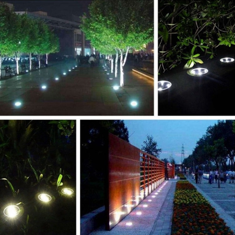 2 PCS 10 LEDs Solar Powered Buried Light Under Ground Lamp IP65 Waterproof Outdoor Garden Street Light