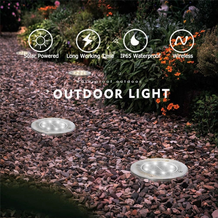 2 PCS 10 LEDs Solar Powered Buried Light Under Ground Lamp IP65 Waterproof Outdoor Garden Street Light-Reluova