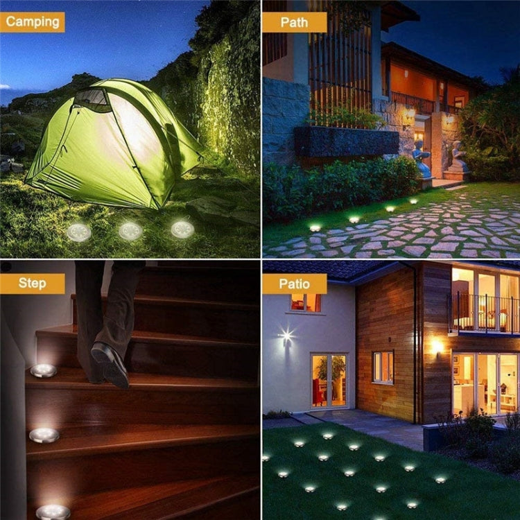 2 PCS 10 LEDs Solar Powered Buried Light Under Ground Lamp IP65 Waterproof Outdoor Garden Street Light