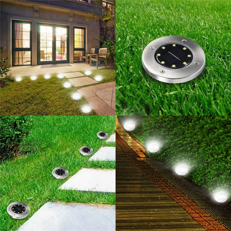 2 PCS 12 LEDs Solar Powered Buried Light Under Ground Lamp IP65 Waterproof Outdoor Garden Street Light-Reluova