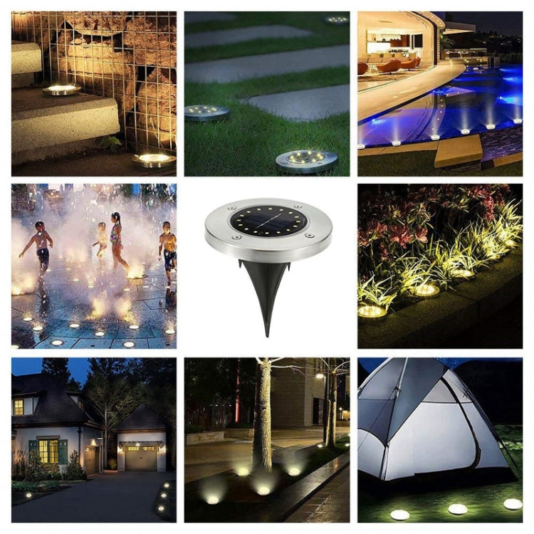 2 PCS 16 LEDs Solar Powered Buried Light Under Ground Lamp IP65 Waterproof Outdoor Garden Street Light-Reluova