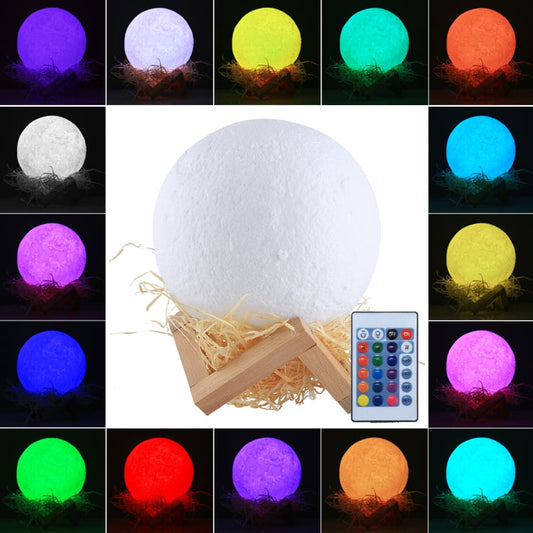 USB Charging 16-color Changing LED Energy-saving Night Light with Wooden Holder Base & Remote Control My Store