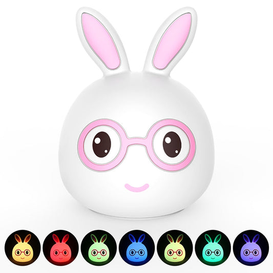 Smiling Rabbit Creative Touch 3D LED Decorative Night Light, AAA Battery Version My Store