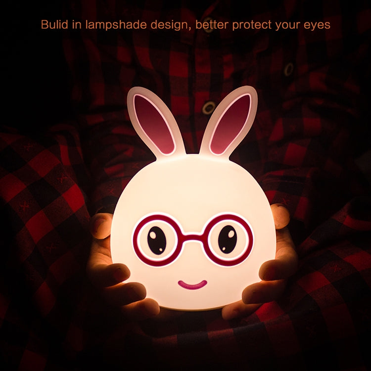 Smiling Rabbit Creative Touch 3D LED Decorative Night Light, AAA Battery Version My Store