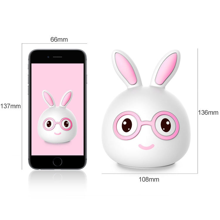 Smiling Rabbit Creative Touch 3D LED Decorative Night Light, AAA Battery Version My Store