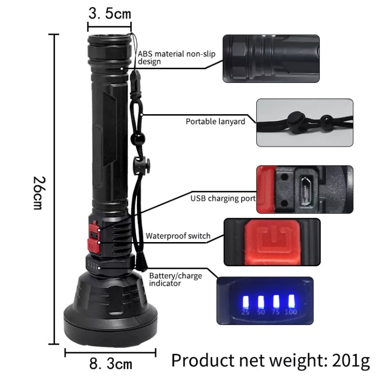 L-826 Single Core 3W USB Rechargeable Mini Portable Glare LED Flashlight My Store