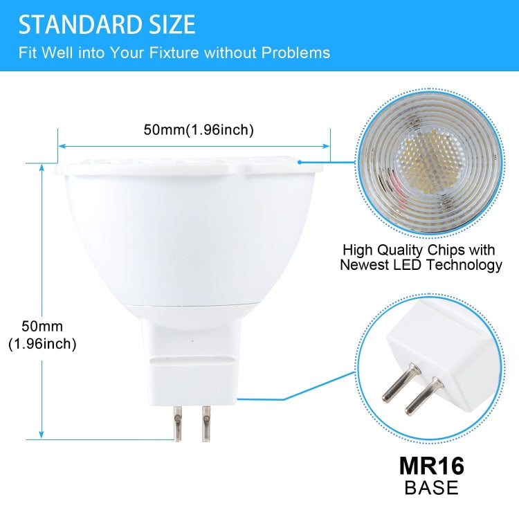 MR16-6LED 5W 2835COB LED Spotlight, AC12-18V DC12-24V My Store