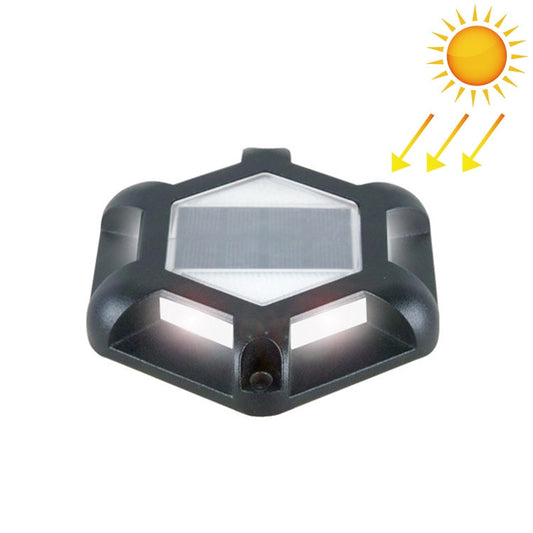 6 LEDs Outdoor Waterproof Aluminum Alloy High Compression Solar Buried Light Road Lighting Lamp, Color Temperature: 6000K (Silver Gray White Light)