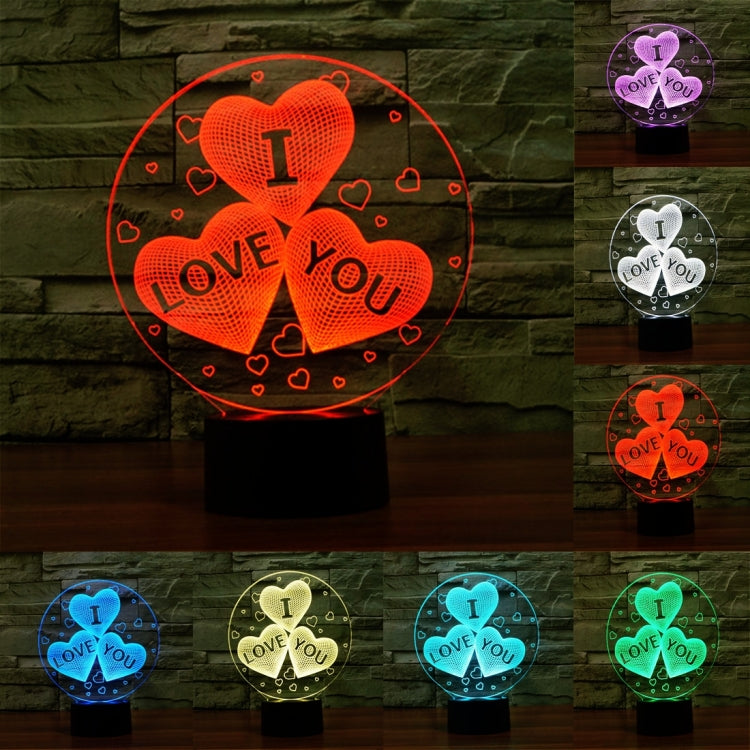 7-color Discoloration Creative Visual Stereo Lamp Desk Lamp Novelty Gift My Store