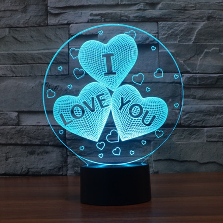 7-color Discoloration Creative Visual Stereo Lamp Desk Lamp Novelty Gift