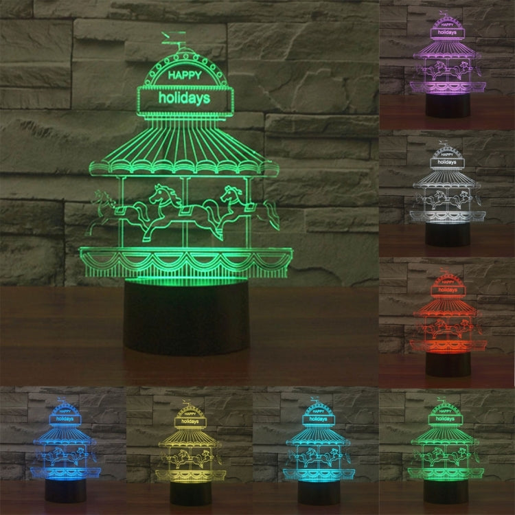 7 Color Discoloration Creative Visual Stereo Lamp Desk Lamp Night Light My Store