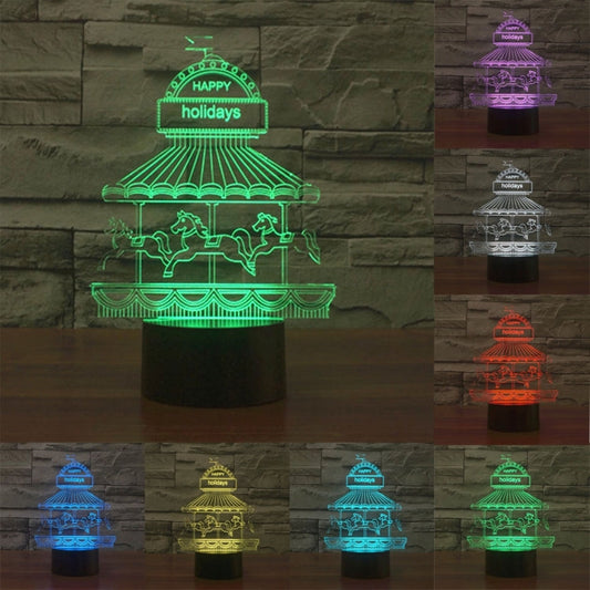 7 Color Discoloration Creative Visual Stereo Lamp Desk Lamp Night Light