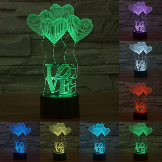 7 Color Discoloration Creative Visual Stereo Lamp Desk Lamp Night Light