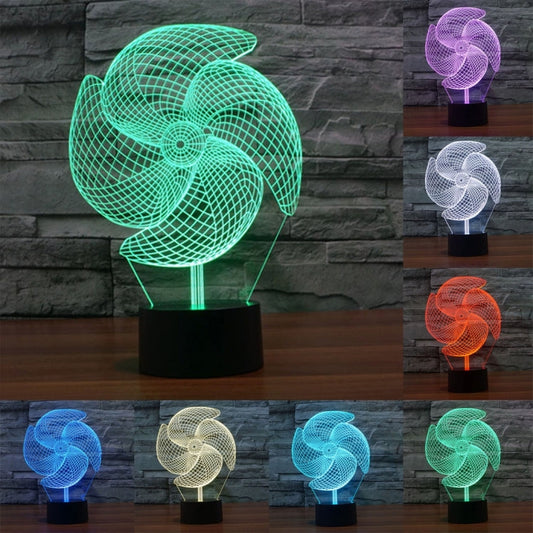 7 Color Discoloration Creative Visual Stereo Lamp Desk Lamp Night Light My Store