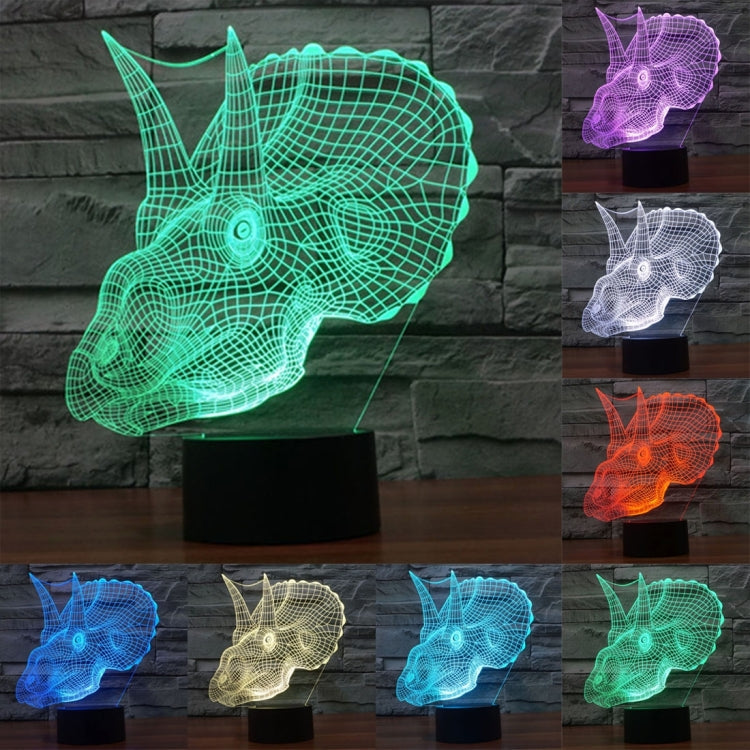 7 Color Discoloration Creative Visual Stereo Lamp Desk Lamp Night Light