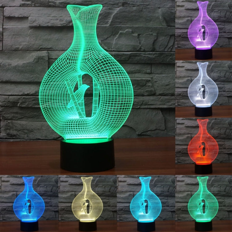 7 Color Discoloration Creative Visual Stereo Lamp Desk Lamp Night Light