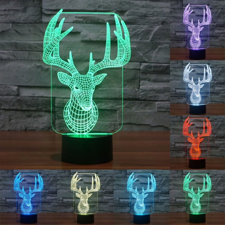 7 Color Discoloration Creative Visual Stereo Lamp Desk Lamp Night Light