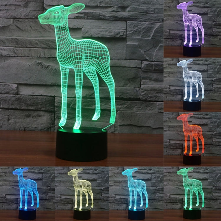 7 Color Discoloration Creative Visual Stereo Lamp Desk Lamp Night Light My Store