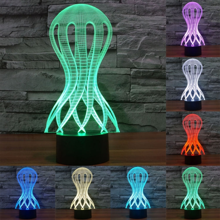 7 Color Discoloration Creative Visual Stereo Lamp Desk Lamp Night Light My Store