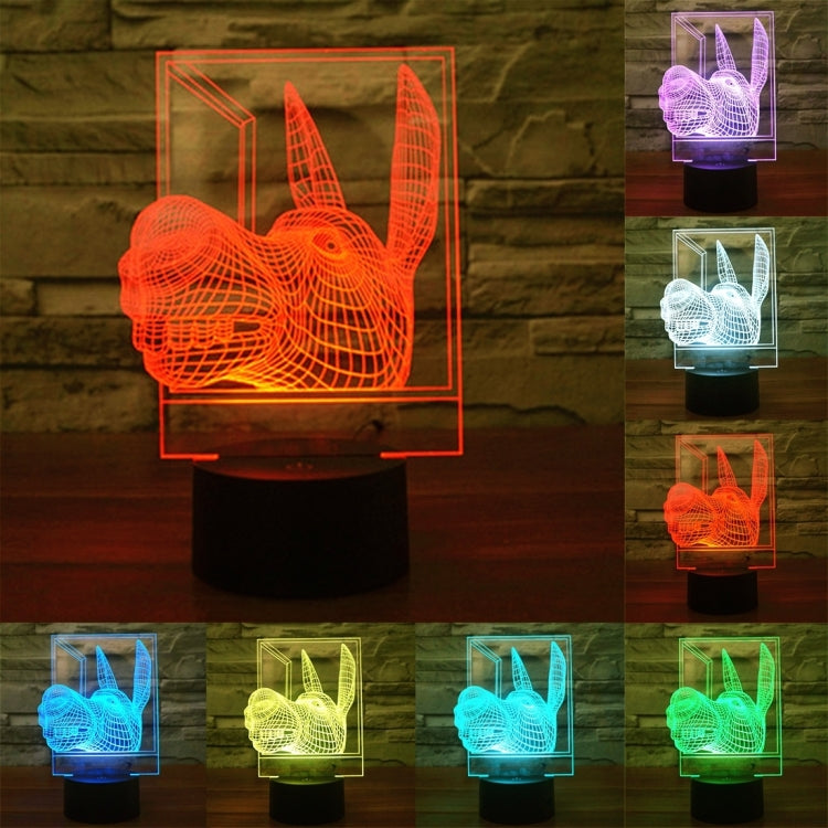 7 Colour Discoloration Creative Visual Stereo Lamp Desk Lamp Night Light