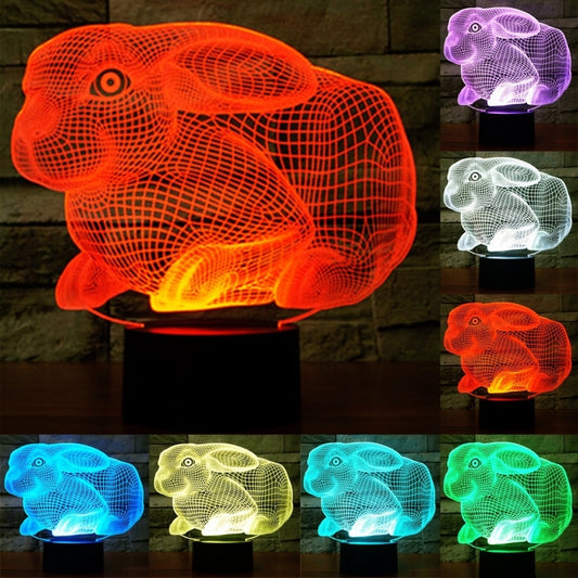 7 Colour Discoloration Creative Visual Stereo Lamp Desk Lamp Night Light