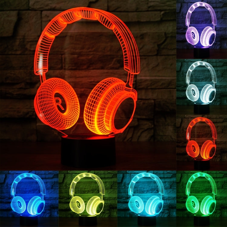 7 Colour Discoloration Creative Visual Stereo Lamp Desk Lamp Night Light