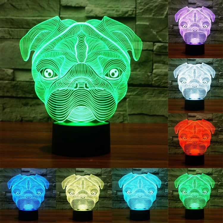 7 Color Discoloration Creative Visual Stereo Lamp Desk Lamp Night Light My Store