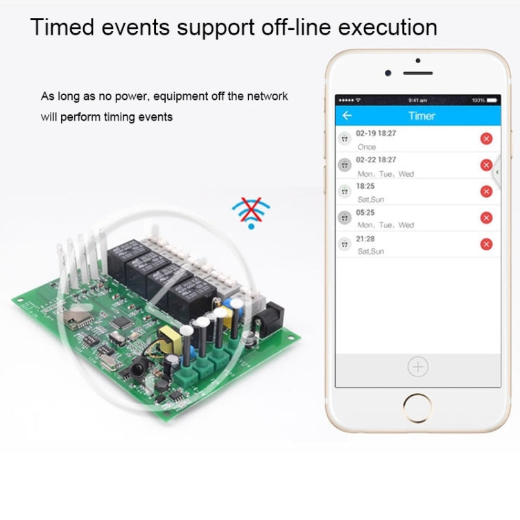 Sonoff  4CH Pro 433MHz Remote Control + WiFi Smart Timer Switch,  Interlock / Self-locking, 3 Working Modes, Compatible with Alexa and Google Home, Support iOS and Android
