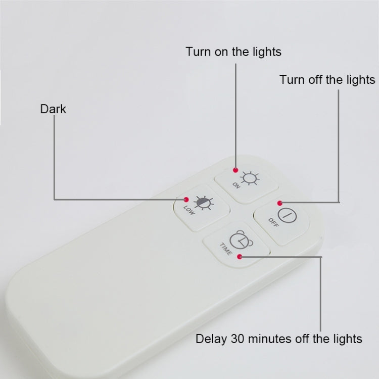 Remote Control Battery-Powered Bedroom Wall Night Light, Remote Control Distance: 10m My Store