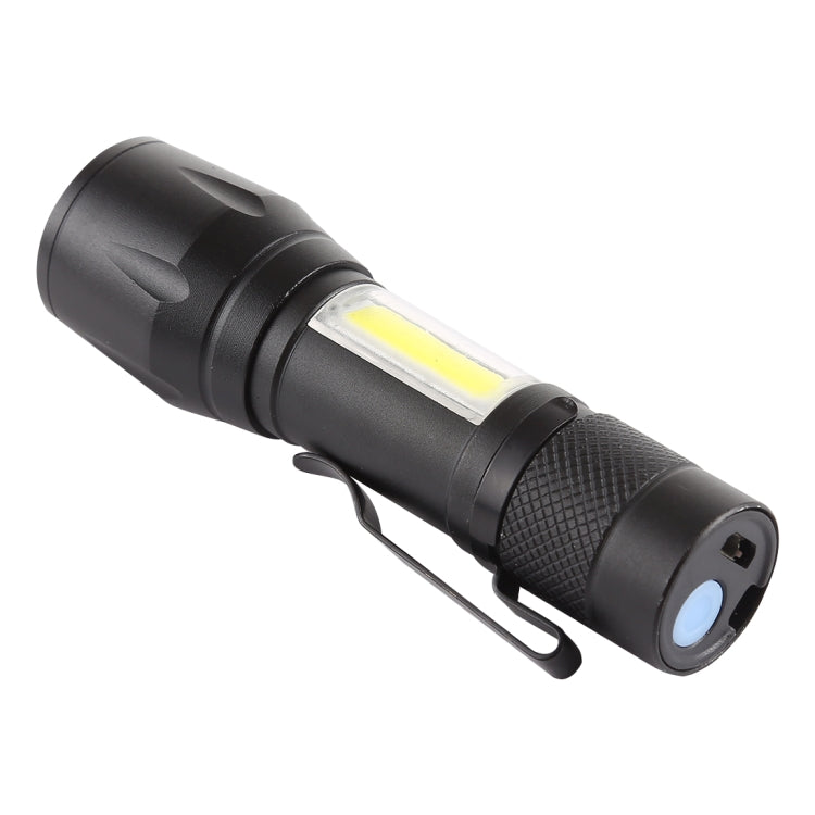 A3 USB Charging Waterproof Zoomable XPE + COB Flashlight with 3-Modes & Clip & Storage Box My Store