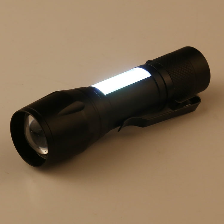 A3 USB Charging Waterproof Zoomable XPE + COB Flashlight with 3-Modes & Clip & Storage Box My Store