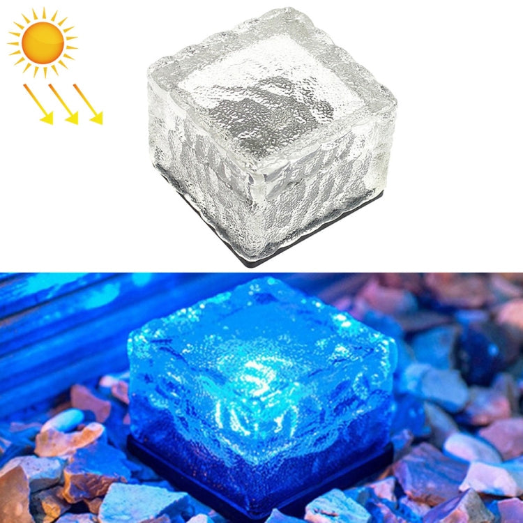 Solar Powered Square Tempered Glass Outdoor LED Buried Light Garden Decoration Lamp IP55 Waterproof，Size: 7 x 7 x 5cm My Store