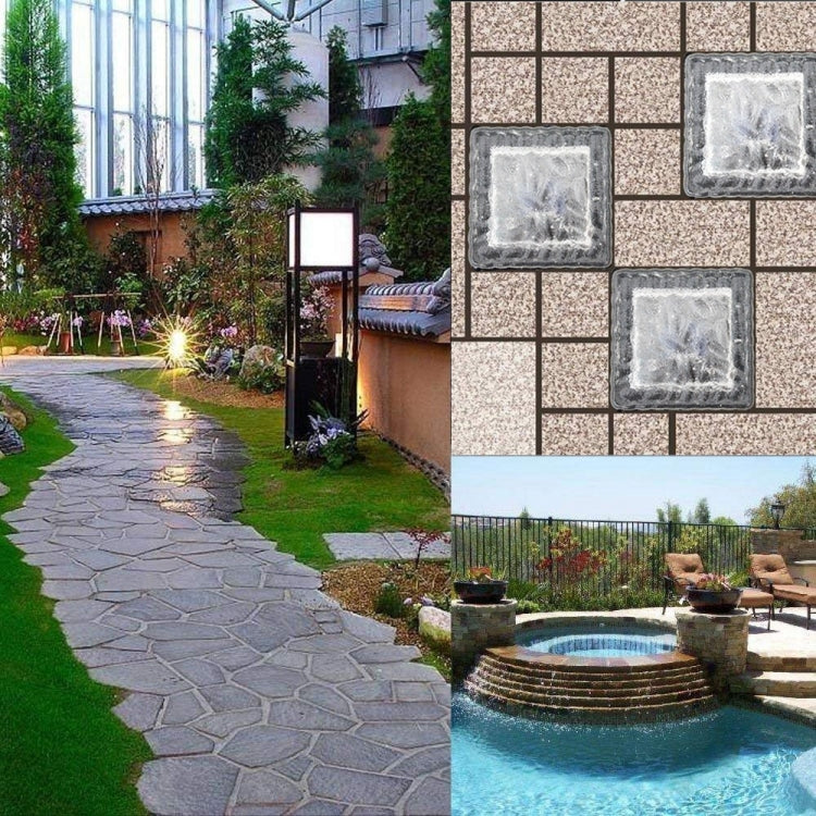 Solar Powered Square Tempered Glass Outdoor LED Buried Light Garden Decoration Lamp IP55 Waterproof，Size: 7 x 7 x 5cm My Store