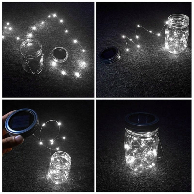 10 LEDs Solar Energy Mason Bottle Cap Pendent Lamp Outdoor Decoration Garden Light, Not Include Bottle Body