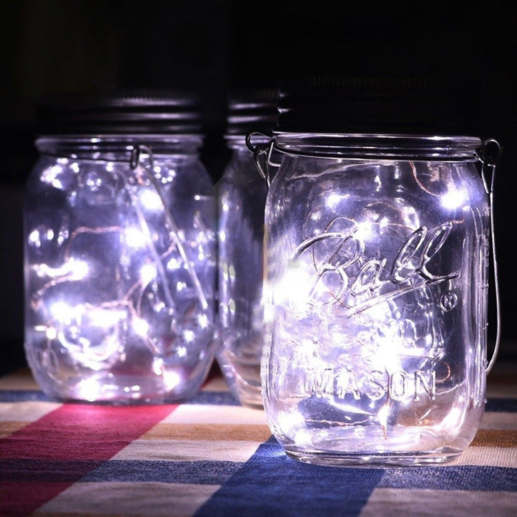 10 LEDs Solar Energy Mason Bottle Cap Pendent Lamp Outdoor Decoration Garden Light, Not Include Bottle Body