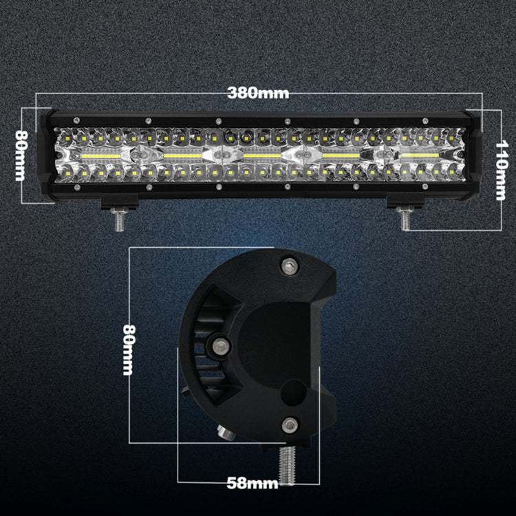 15 inch 75W 7500LM 6000K LED Strip Working Refit Off-road Vehicle Lamp Roof Strip Light