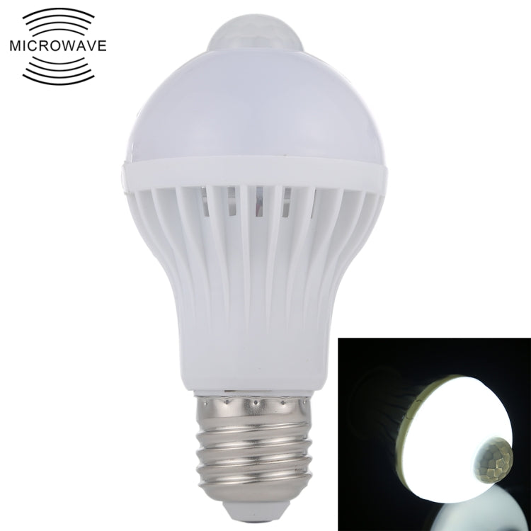 E27 5W 12 LEDs SMD 5730 300LM Infrared Motion Sensor LED Light Bulb, Sensor Distance: 4-6m, AC 220V My Store