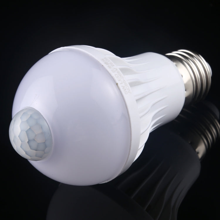 E27 5W 12 LEDs SMD 5730 300LM Infrared Motion Sensor LED Light Bulb, Sensor Distance: 4-6m, AC 220V My Store