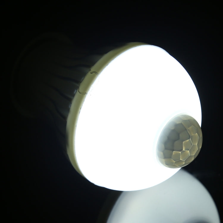 E27 5W 12 LEDs SMD 5730 300LM Infrared Motion Sensor LED Light Bulb, Sensor Distance: 4-6m, AC 220V My Store