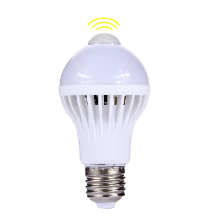 E27 5W 12 LEDs SMD 5730 300LM Infrared Motion Sensor LED Light Bulb, Sensor Distance: 4-6m, AC 220V My Store