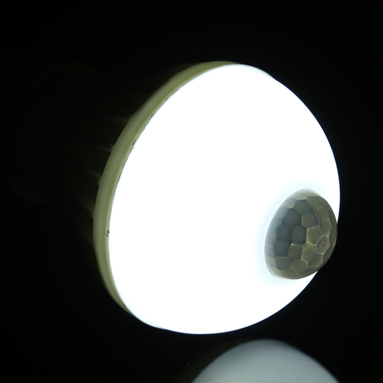 E27 7W 16 LEDs SMD 5730 450LM Infrared Motion Sensor LED Light Bulb, Sensor Distance: 4-6m, AC 220V