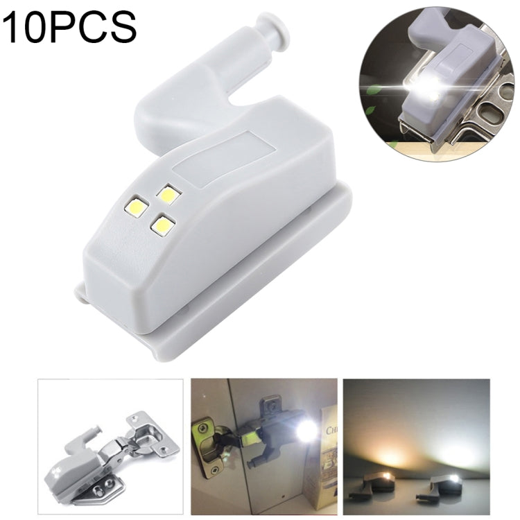 10 PCS 0.3W Universal Inner Hinge LED Sensor lamp Cupboard 3 LEDs Night light Auto ON/OFF Bulb